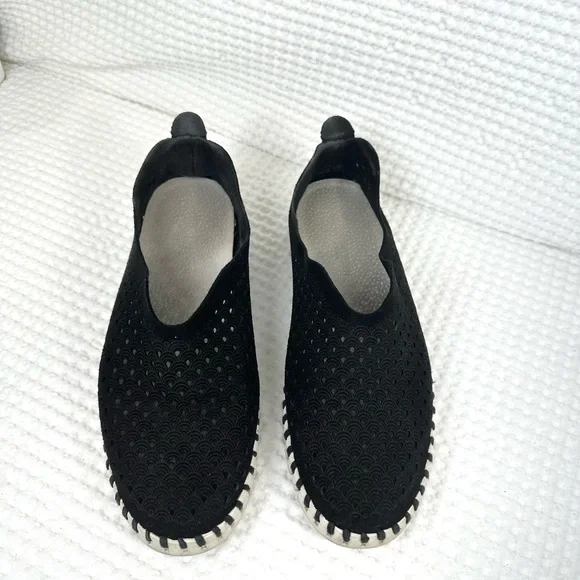 Ilse Jacobsen women’s black slip on Tulip platform sneakers size 38 US 7.5-8 - Picture 2 of 9